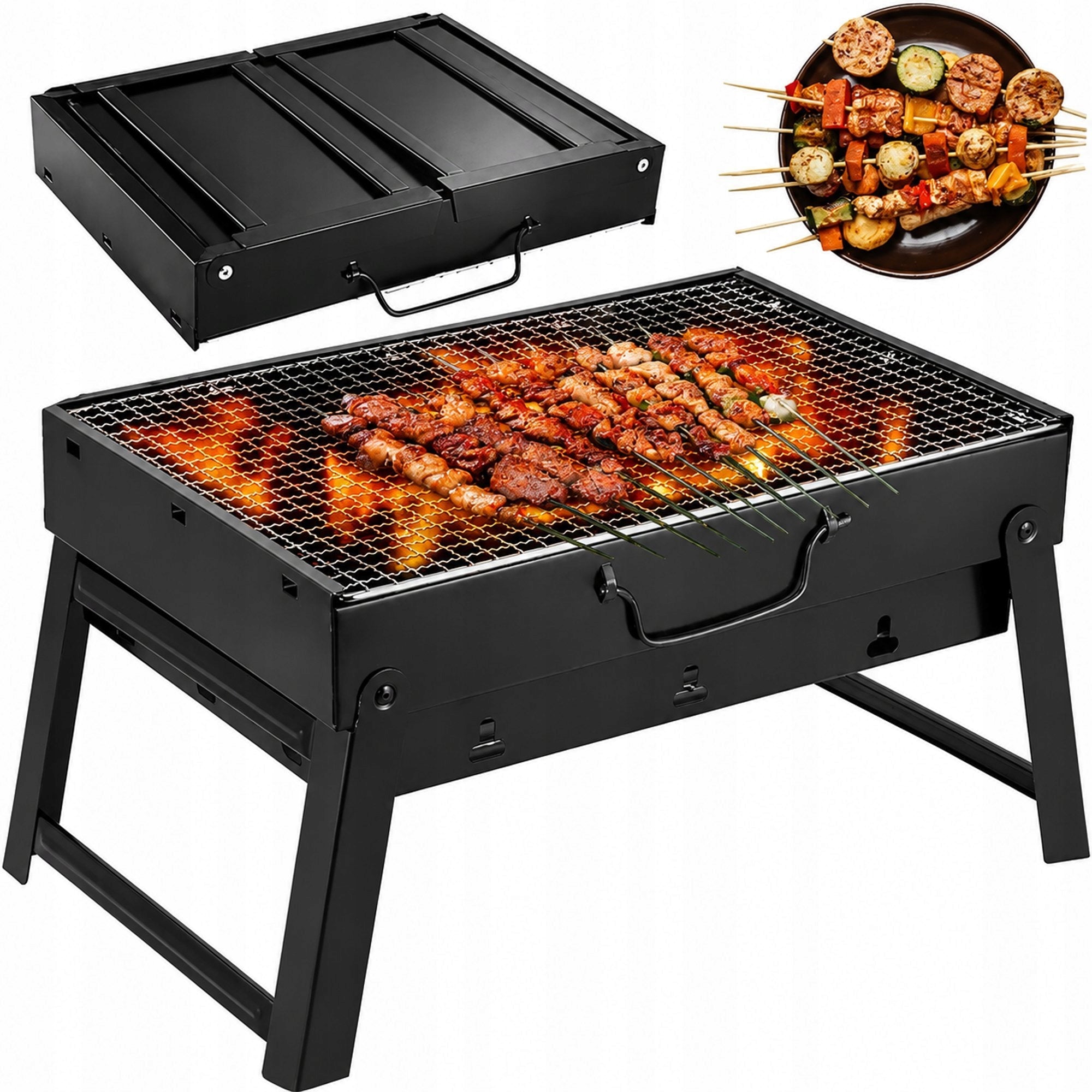 CHARCOAL GARDEN GRILL FOLDING IN SUITCASE PORTABLE BBQ SUITCASE Manufacturer code #4232