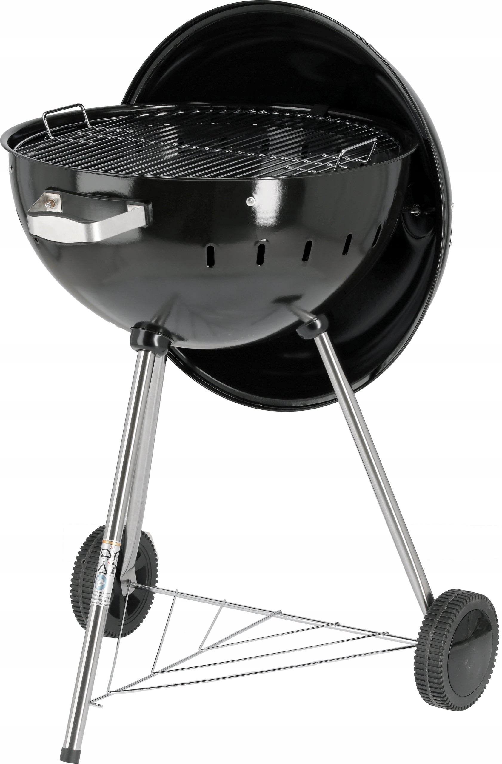 CHARCOAL GARDEN GRILL ROUND WITH COVER GRATE XXL WHEELS COVER 54CM YATO Grill width 65 cm