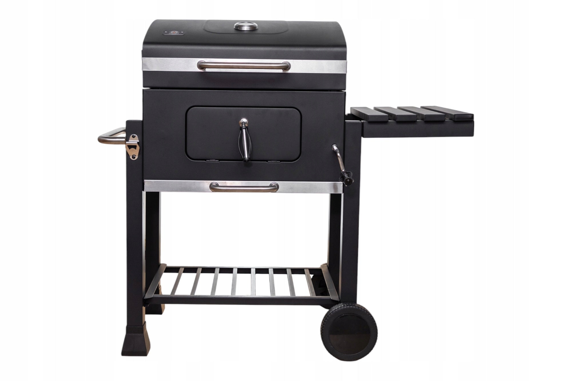 CHARCOAL GRILL CAST IRON GARDEN GRATE WITH COVER WITH THERMOMETER 113,5x50x107CM Manufacturer no brand