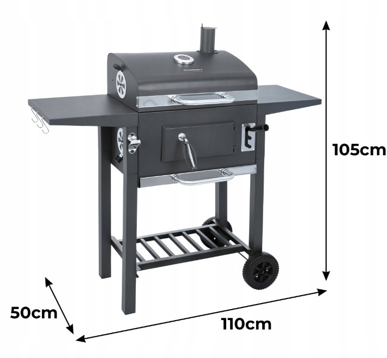 CHARCOAL GRILL GARDEN CAST IRON CHIMNEY COVER THERMOMETER ACCESSORY SET Manufacturer Kaminer