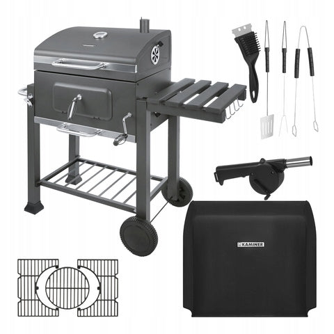 CHARCOAL GRILL GARDEN CAST IRON CHIMNEY COVER THERMOMETER ACCESSORY SET Manufacturer code 5908049806018