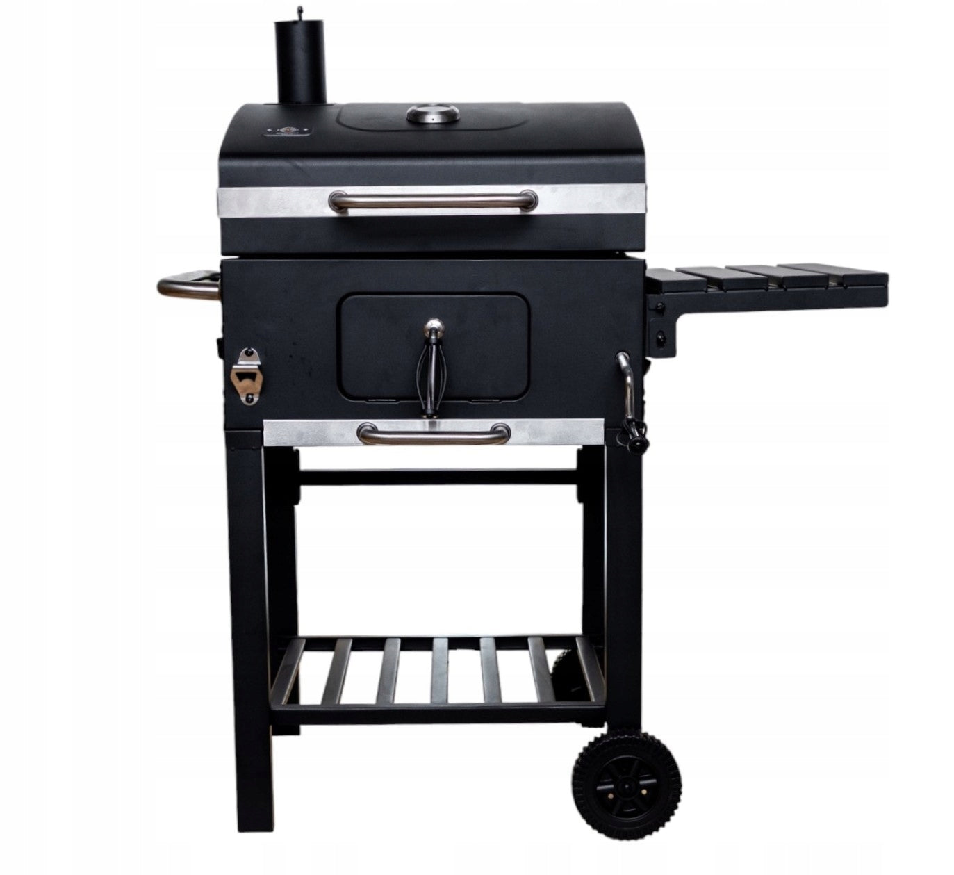 CHARCOAL GRILL GARDEN CAST IRON GRATE LOCKABLE CHIMNEY WITH THERMOMETER ASHTRAY Manufacturer code GRILL WĘGLOWY