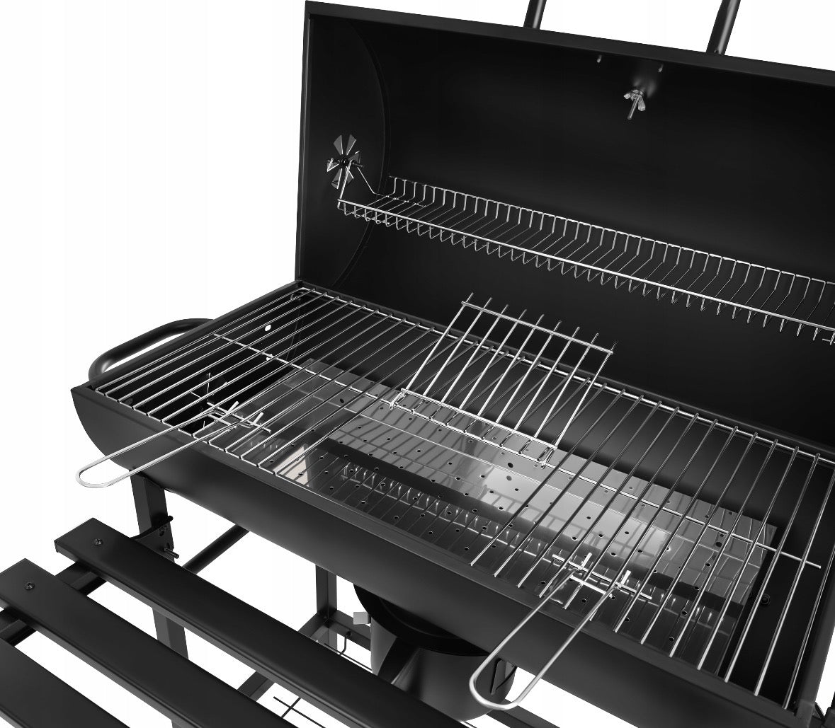 CHARCOAL GRILL GARDEN COVER BLOWER GRILL UTENSILS LARGE SET Grill height 96 cm