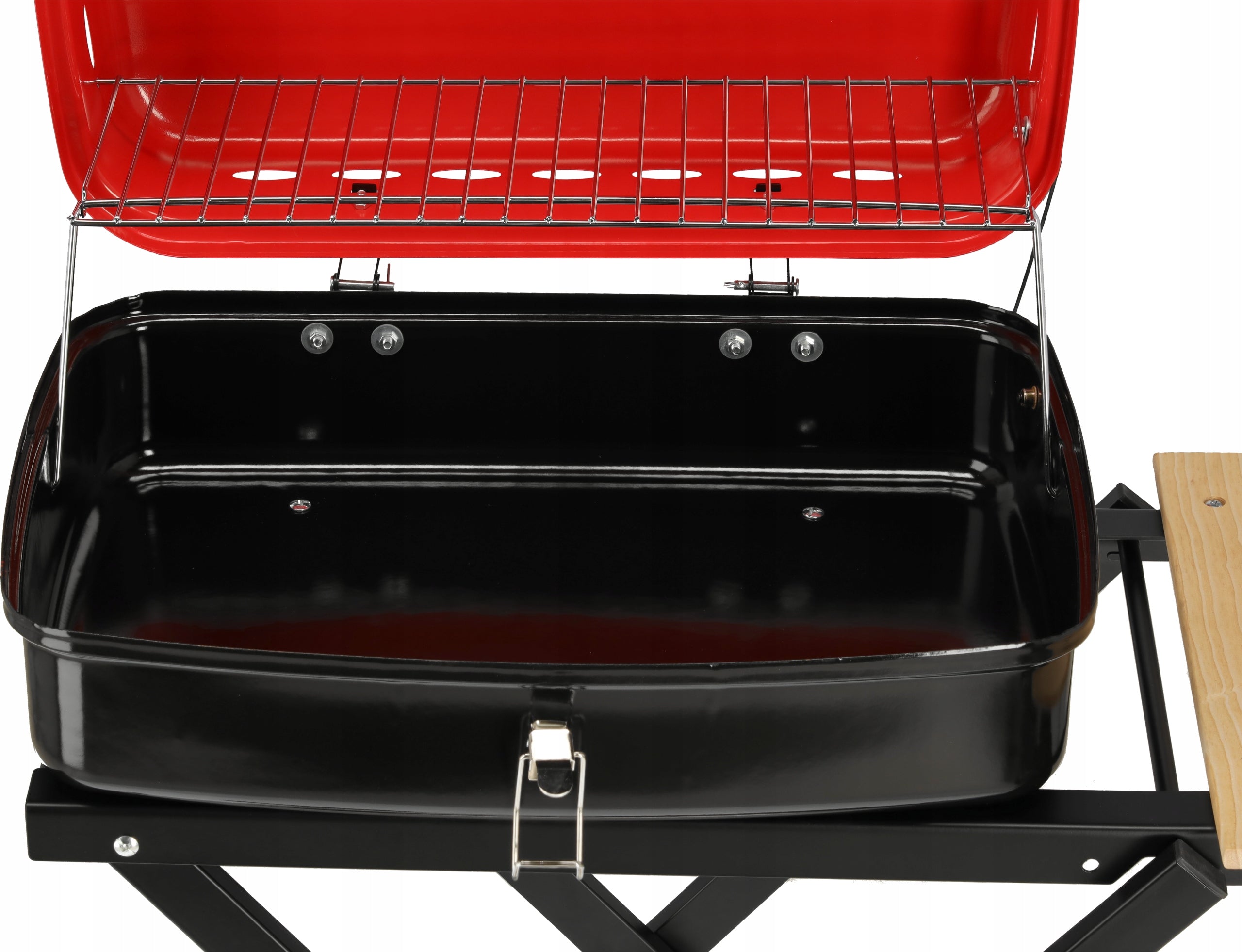 CHARCOAL GRILL GARDEN FOLDING PORTABLE 45x33,5cm CHROME GRATE LUND Grill depth 33 cm