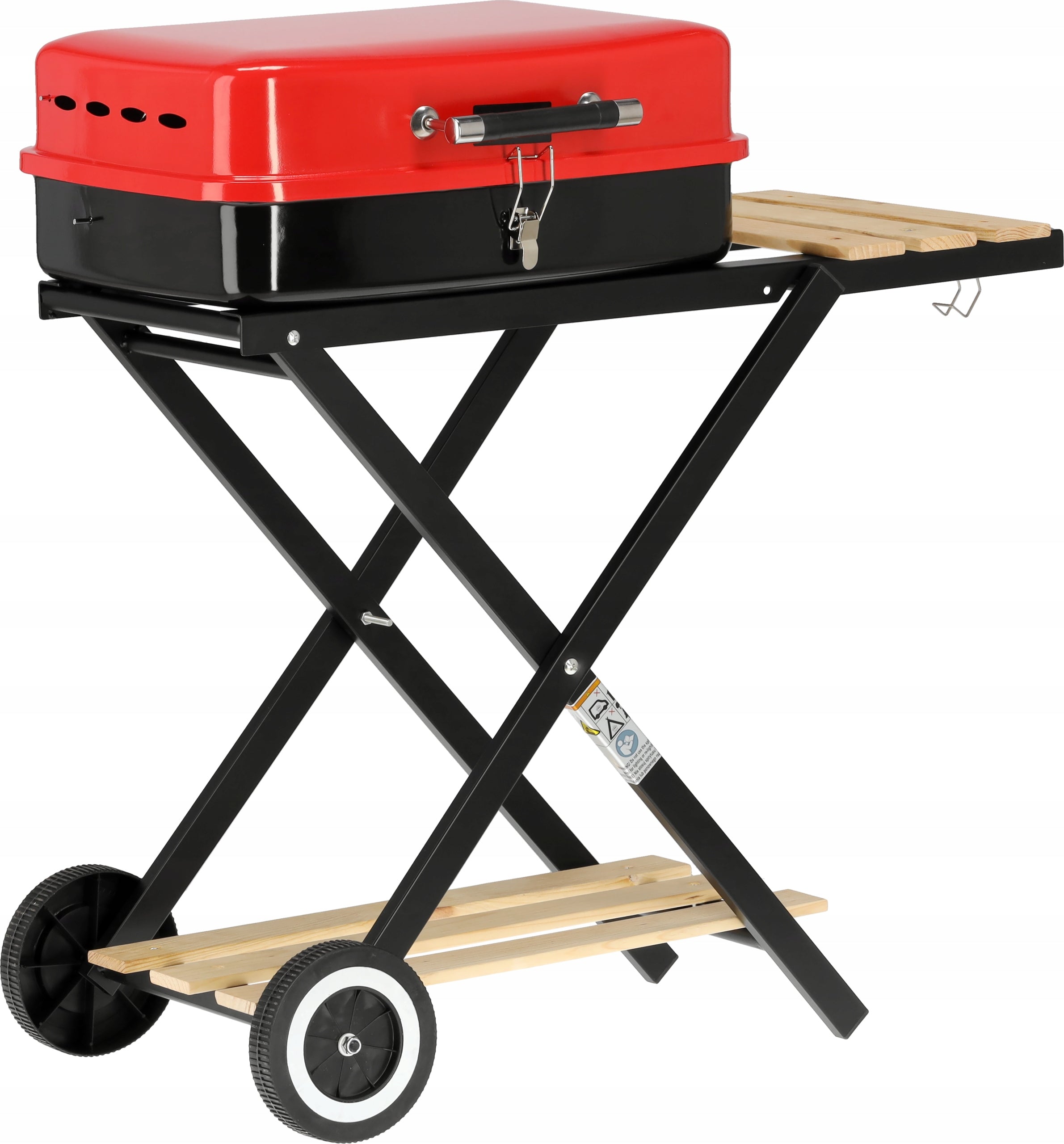 CHARCOAL GRILL GARDEN FOLDING PORTABLE 45x33,5cm CHROME GRATE LUND Manufacturer Lund