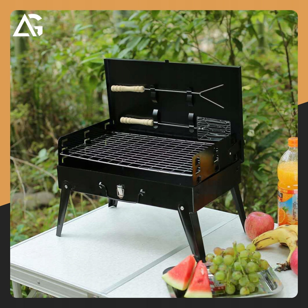 CHARCOAL GRILL GARDEN HIKING SUITCASE PORTABLE FOLDING BBQ ACCESSORIES Manufacturer ARSA GO