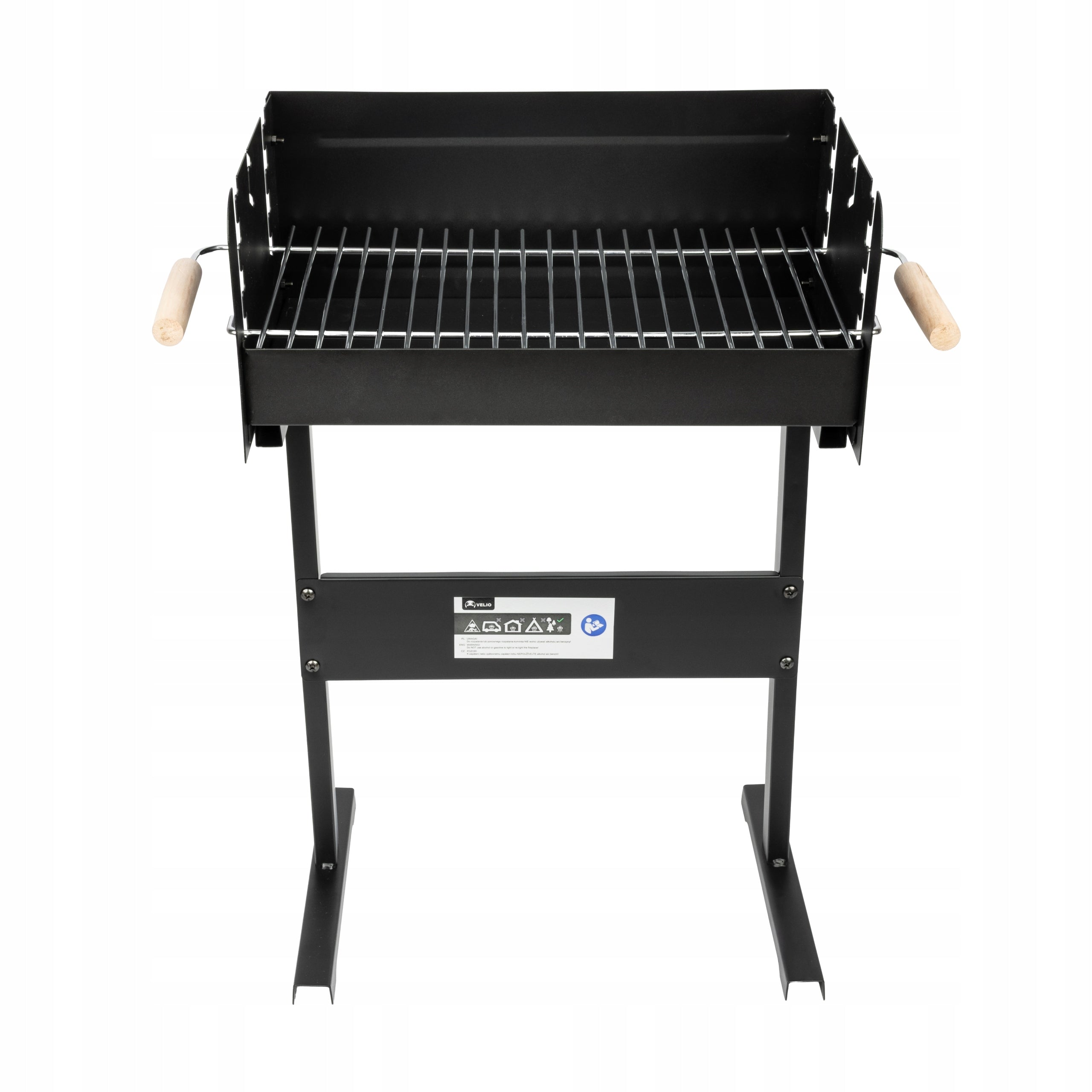 CHARCOAL GRILL GARDEN VELIO GRATE CHROME PLATED LARGE PORTABLE STEEL EAN (GTIN) 5904541422039