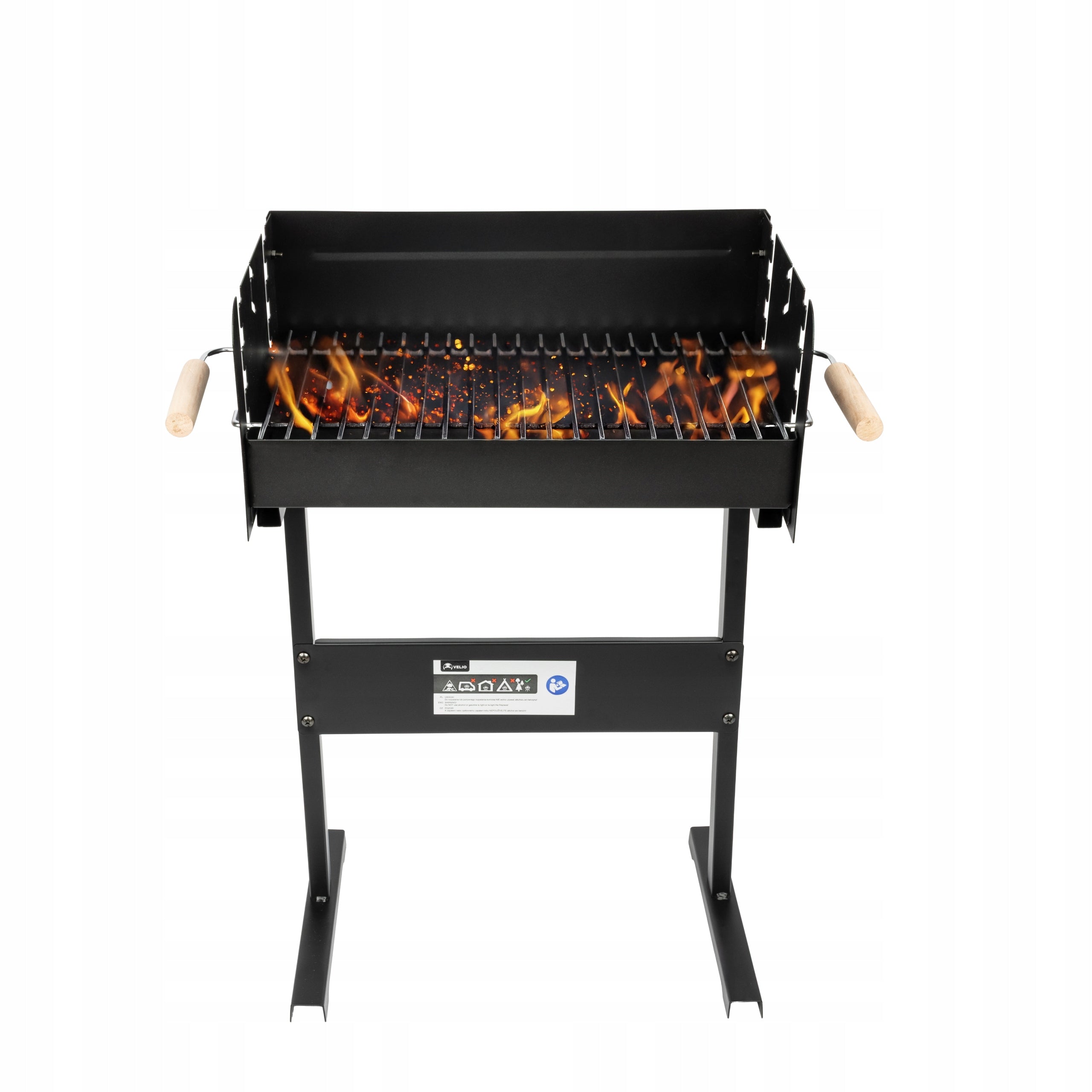CHARCOAL GRILL GARDEN VELIO GRATE CHROME PLATED LARGE PORTABLE STEEL Manufacturer code VL-22039
