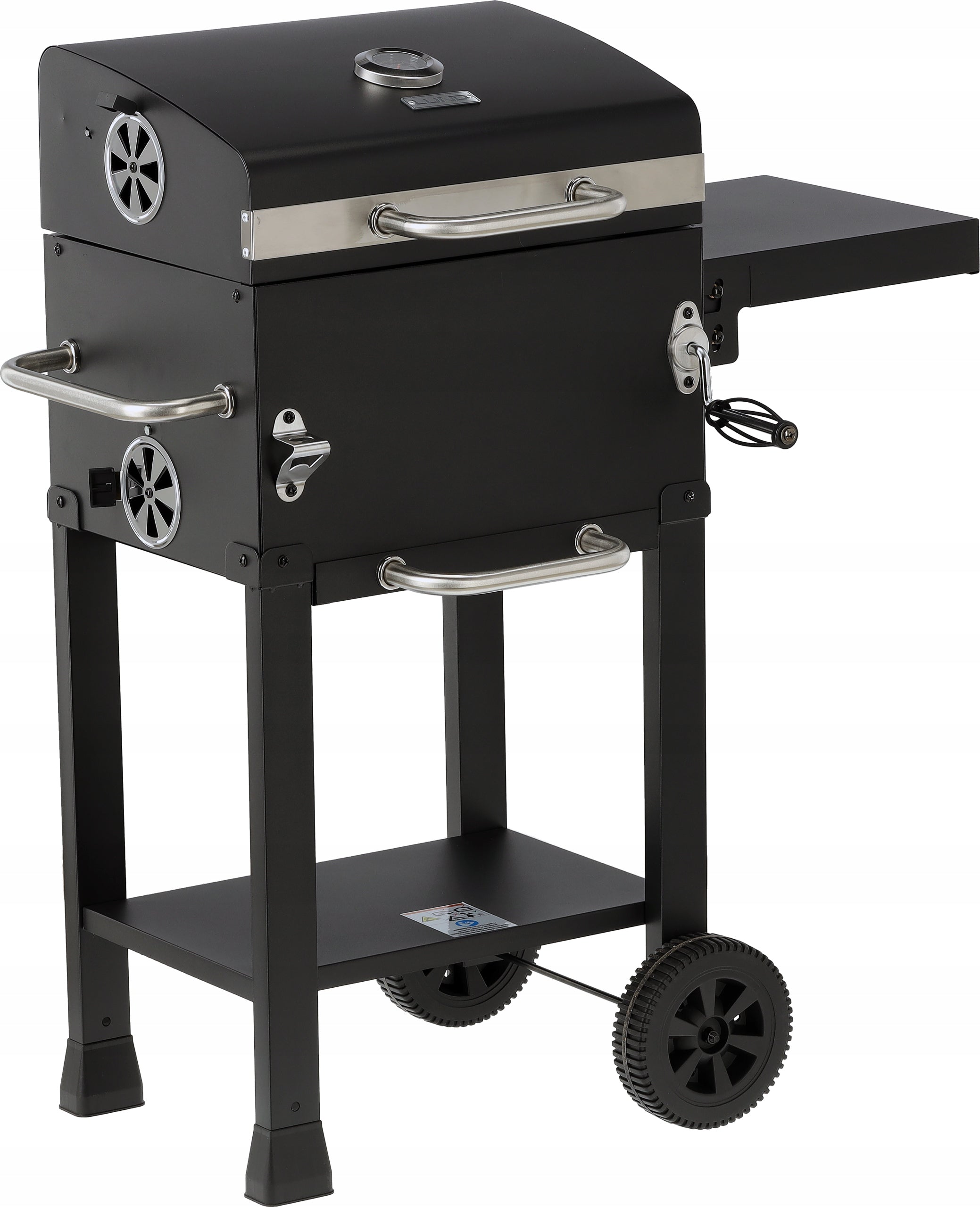 CHARCOAL GRILL GARDEN WHEEL COVER STEEL GRATE 39,5x29,5cm 2 SHELVES LUND Grill depth 43 cm