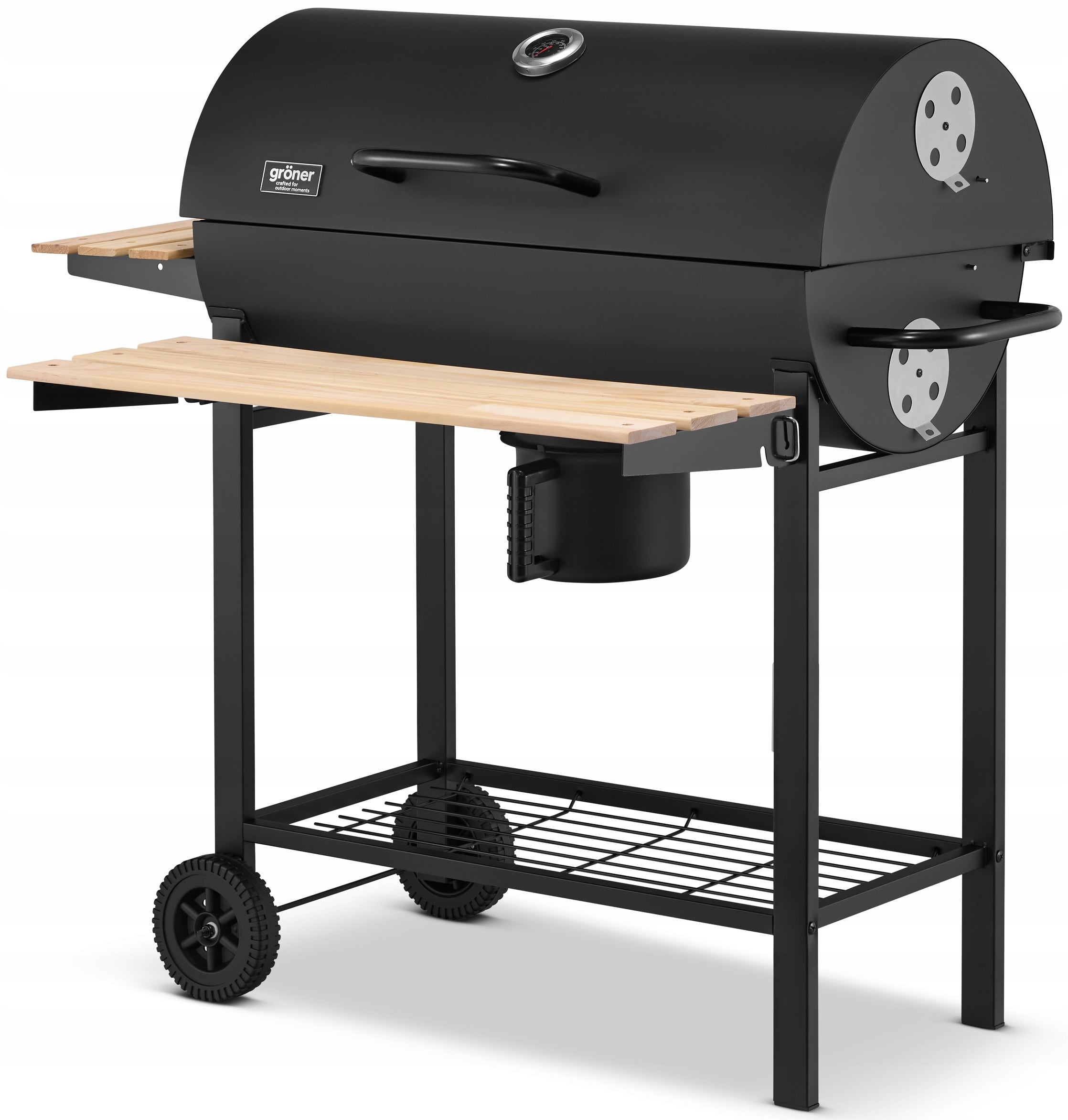 CHARCOAL GRILL Garden Barrel GRÖNER thermometer GRATE XXXL 71x37cm +FREEBIES Manufacturer code BBQ002