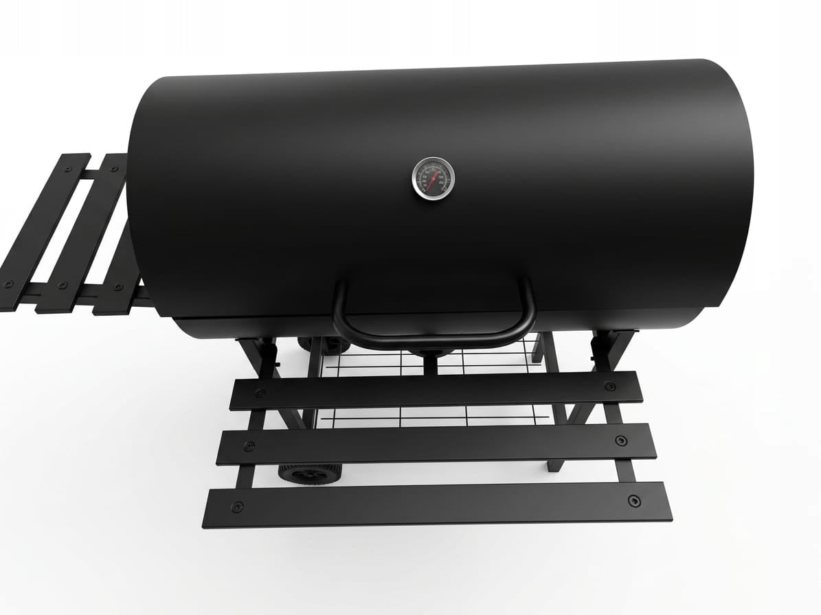 CHARCOAL GRILL LARGE GARDEN BBQ ASHTRAY THERMOMETER 3 GRATES CIRCLES KY740A-1 Grill height 97 cm
