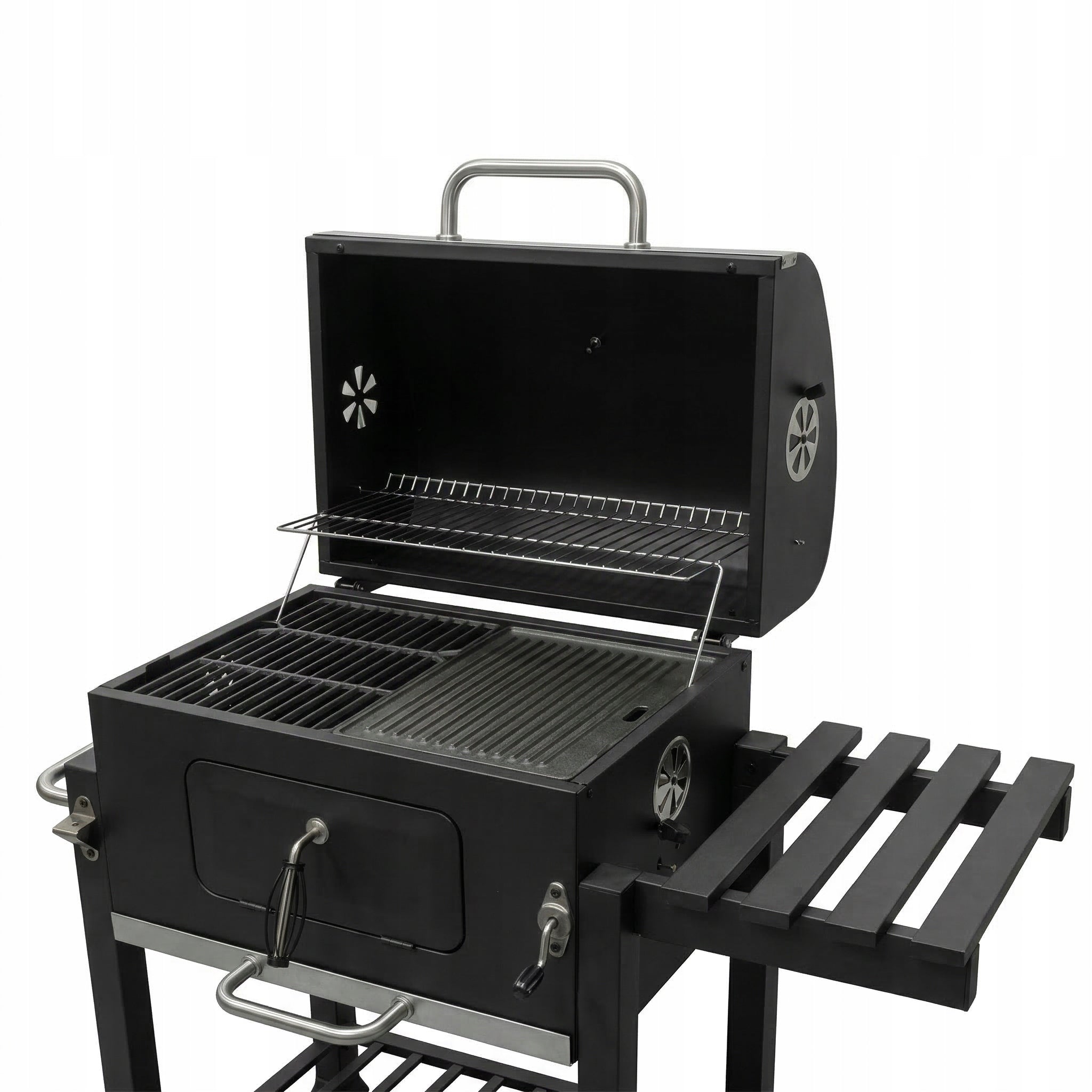 CHARCOAL GRILL LARGE GARDEN CAST IRON GRATE + CAST IRON PLATE + COVER Manufacturer code Grill z Pokrywą
