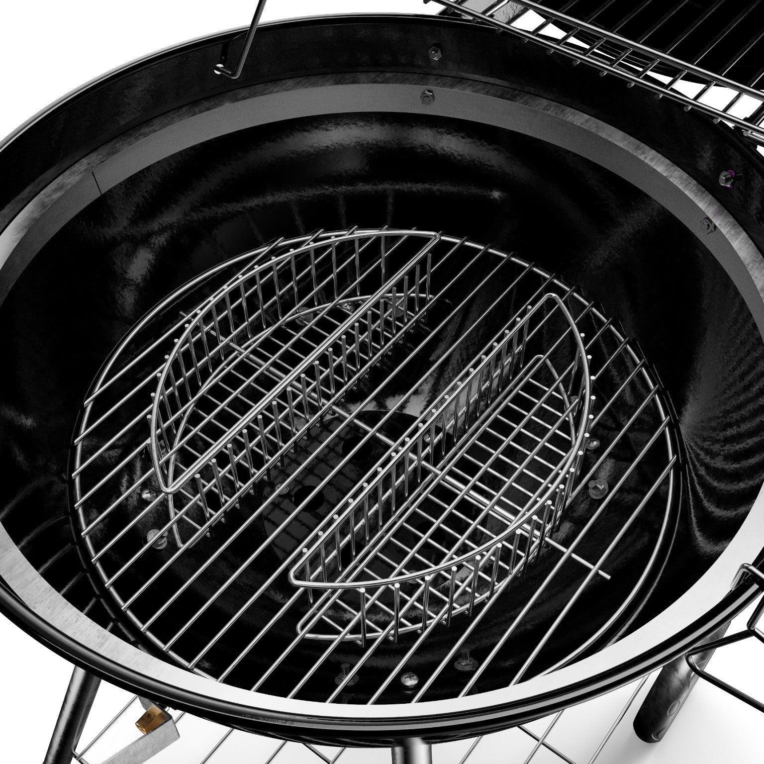 CHARCOAL GRILL ROUND GARDEN ENAMEL KOLER EMBER C2 THERMOMETER COVER 54cm Grill depth 58.5 cm