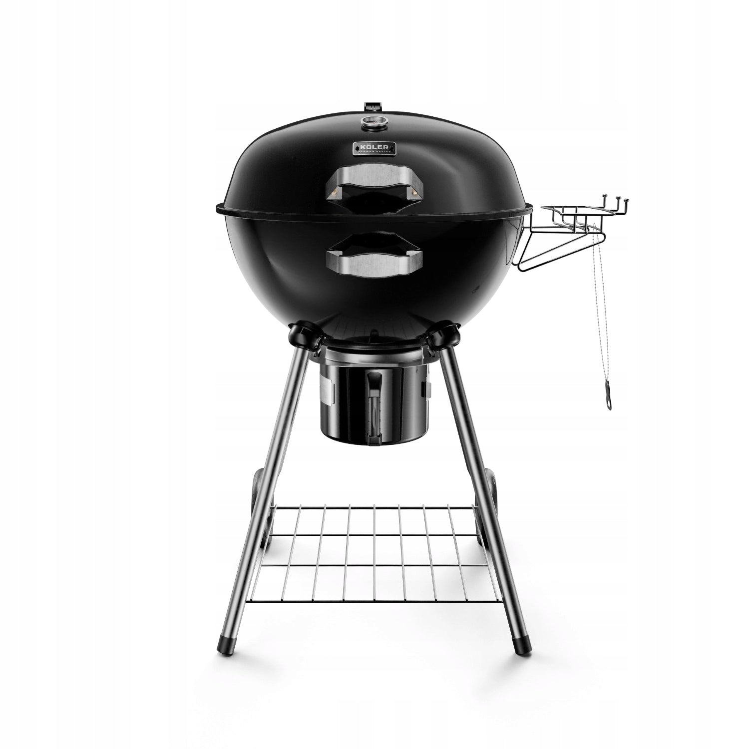 CHARCOAL GRILL ROUND GARDEN ENAMEL KOLER EMBER C2 THERMOMETER COVER 54cm Packaging status original