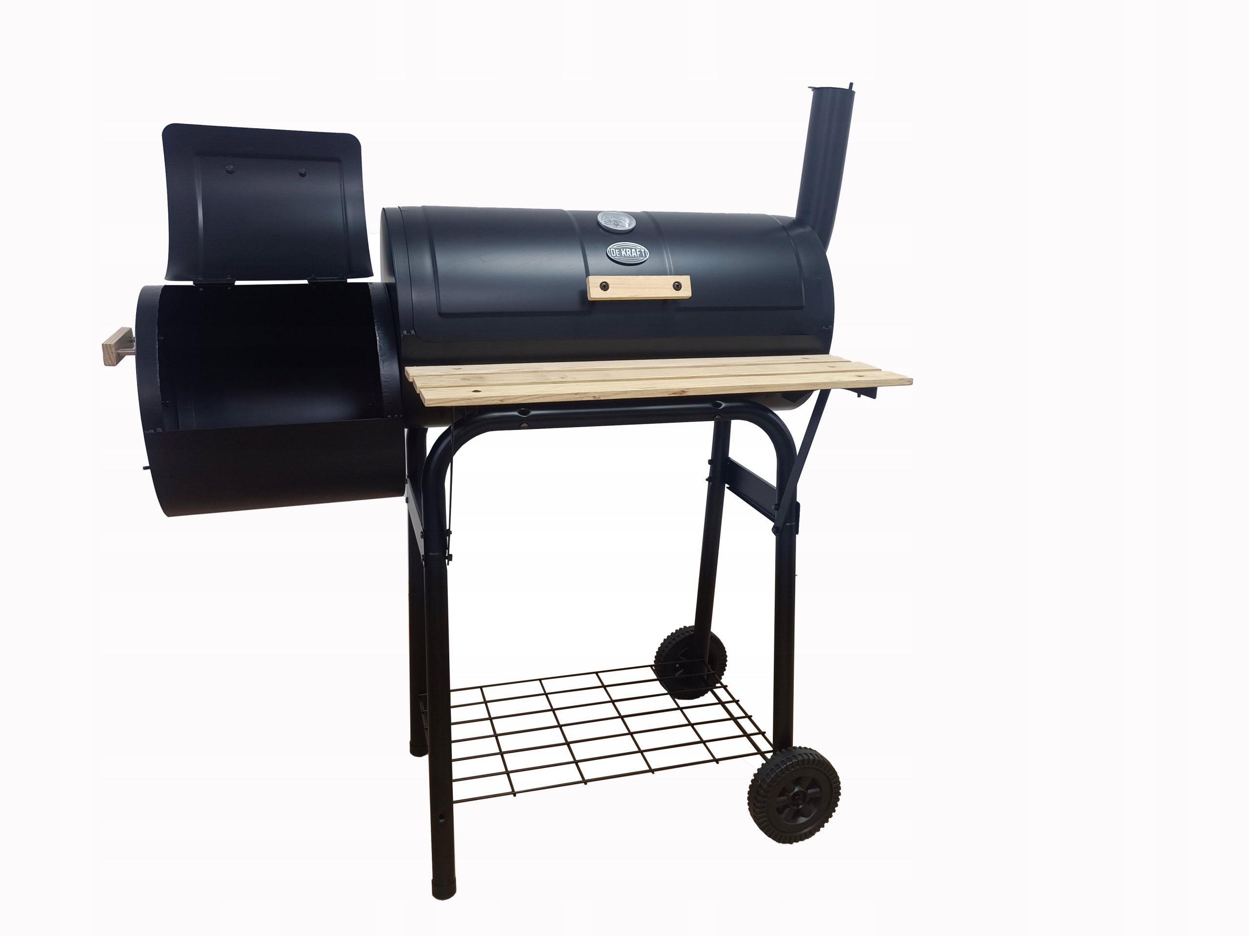 CHARCOAL GRILL SMOKEHOUSE DEKRAFT BBQ LARGE SOLID WITH THERMOMETER CHIMNEY SMOKER Grill depth 51 cm