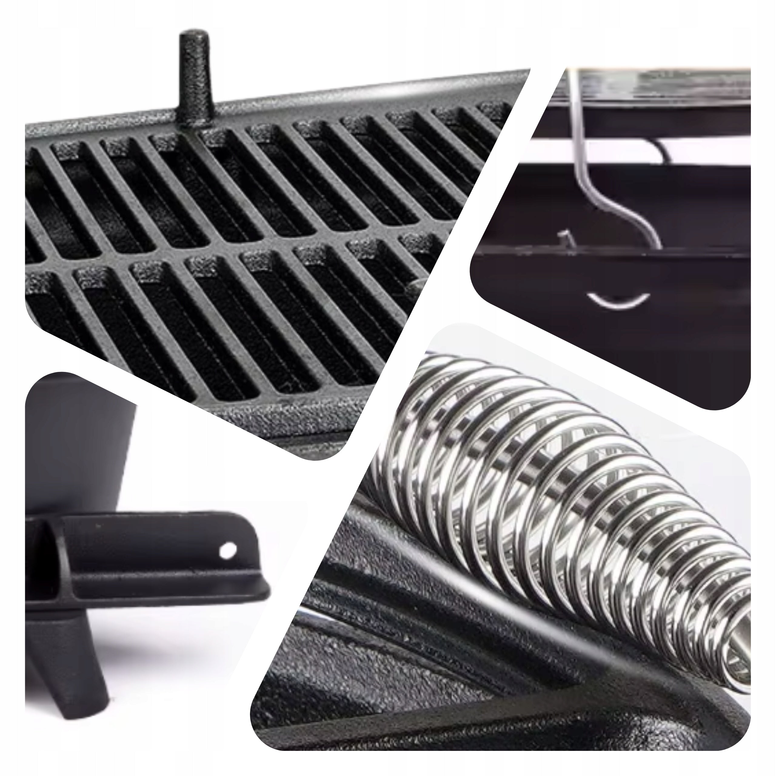 CHARCOAL GRILL WITH CAST IRON GRATE HIBACHI CAST IRON GARDEN GRILL 43cm x 23cm Grill width 50 cm
