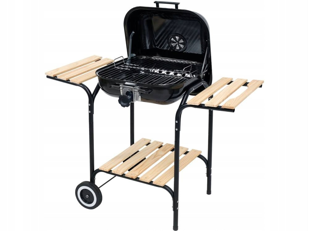 CHARCOAL GRILL WITH GARDEN COVER LARGE CHROME WITH ADJUSTABLE SHELF GRATE Manufacturer code 99581
