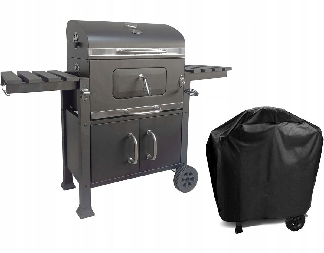 CHARCOAL GRILL XXXL DEKRAFT ANGULAR WITH CAST IRON GRATE CABINET AND COVER