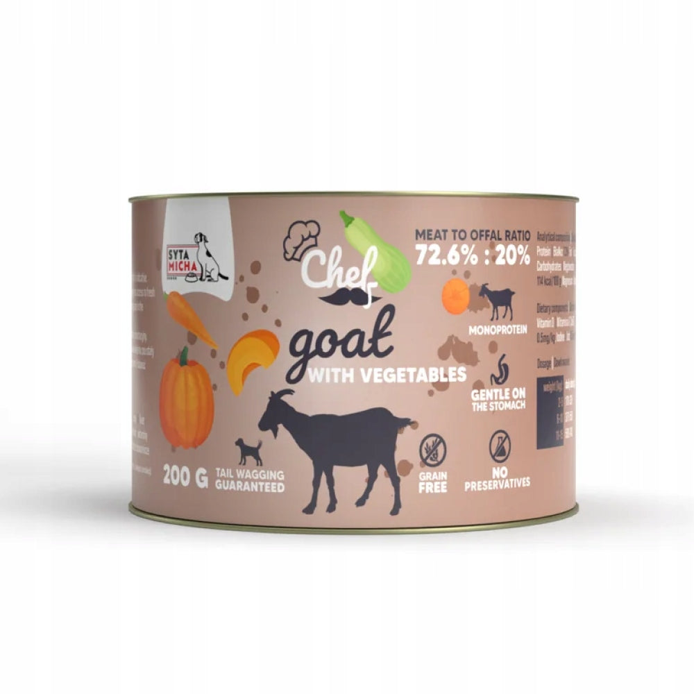 CHEF WET DOG FOOD - GOAT WITH VEGETABLES, 200G