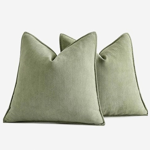 CHENILLE PILLOWCASES GREEN 50X50 CM SOFT FOR LIVING ROOM