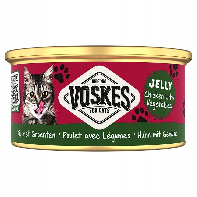 CHICKEN WITH VEGETABLES IN JELLY CAN WET CAT FOOD 85G