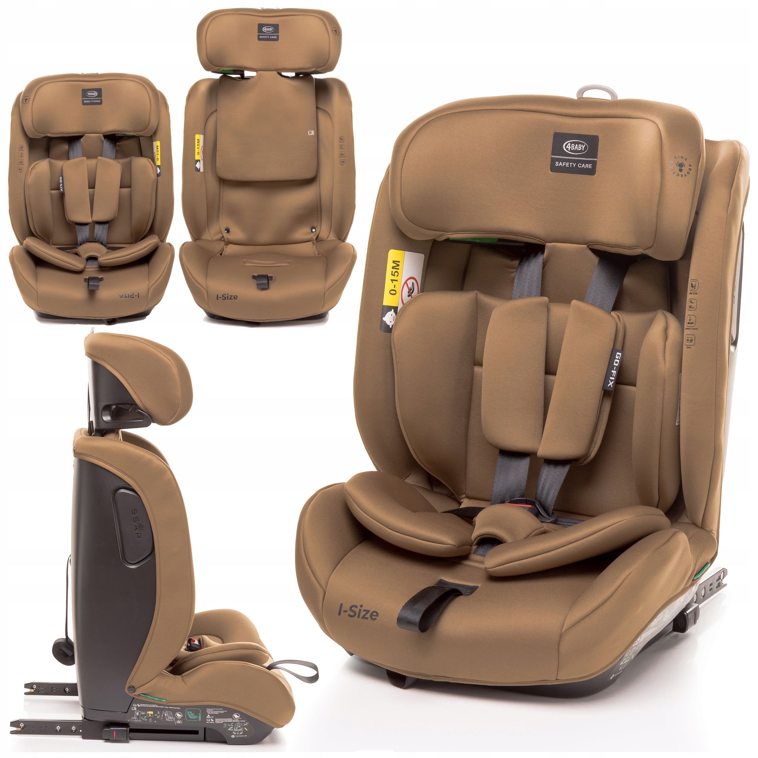 CHILD CAR SEAT ISOFIX I-SIZE 9-36 KG 76-150 CM 12x ADJUSTMENT