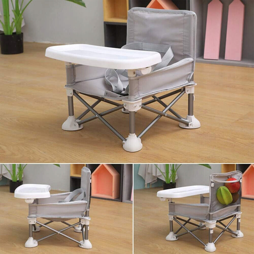 CHILD FEEDING SEAT FOLDING CHAIR + TRAY BELTS Packaging status original