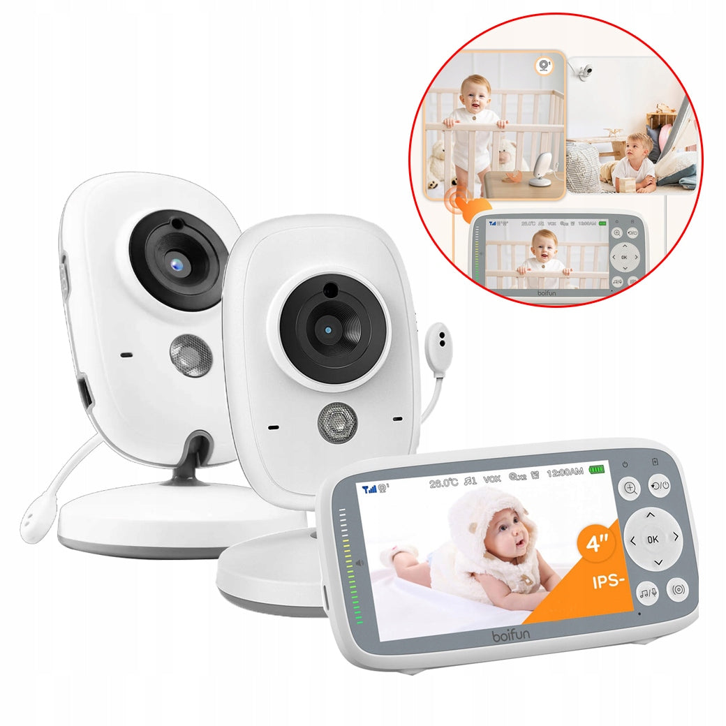 CHILD MONITOR WITH 2 HD CAMERA 3 × ZOOM TWO-WAY SOUND SCREEN 4"