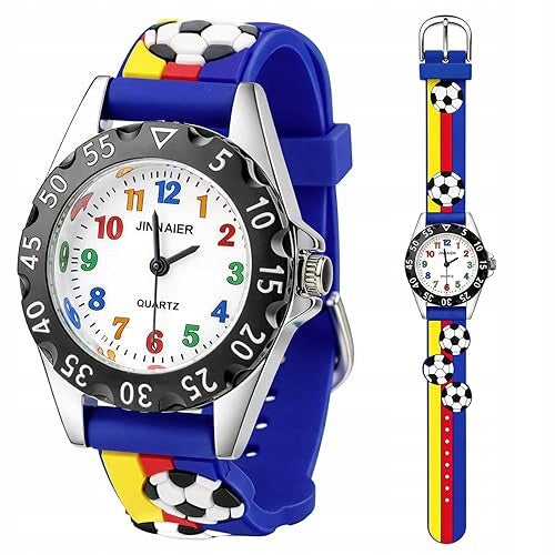 CHILDREN CARTOON FOOTBALL WATCH BOYS QUARTZ WATCHES