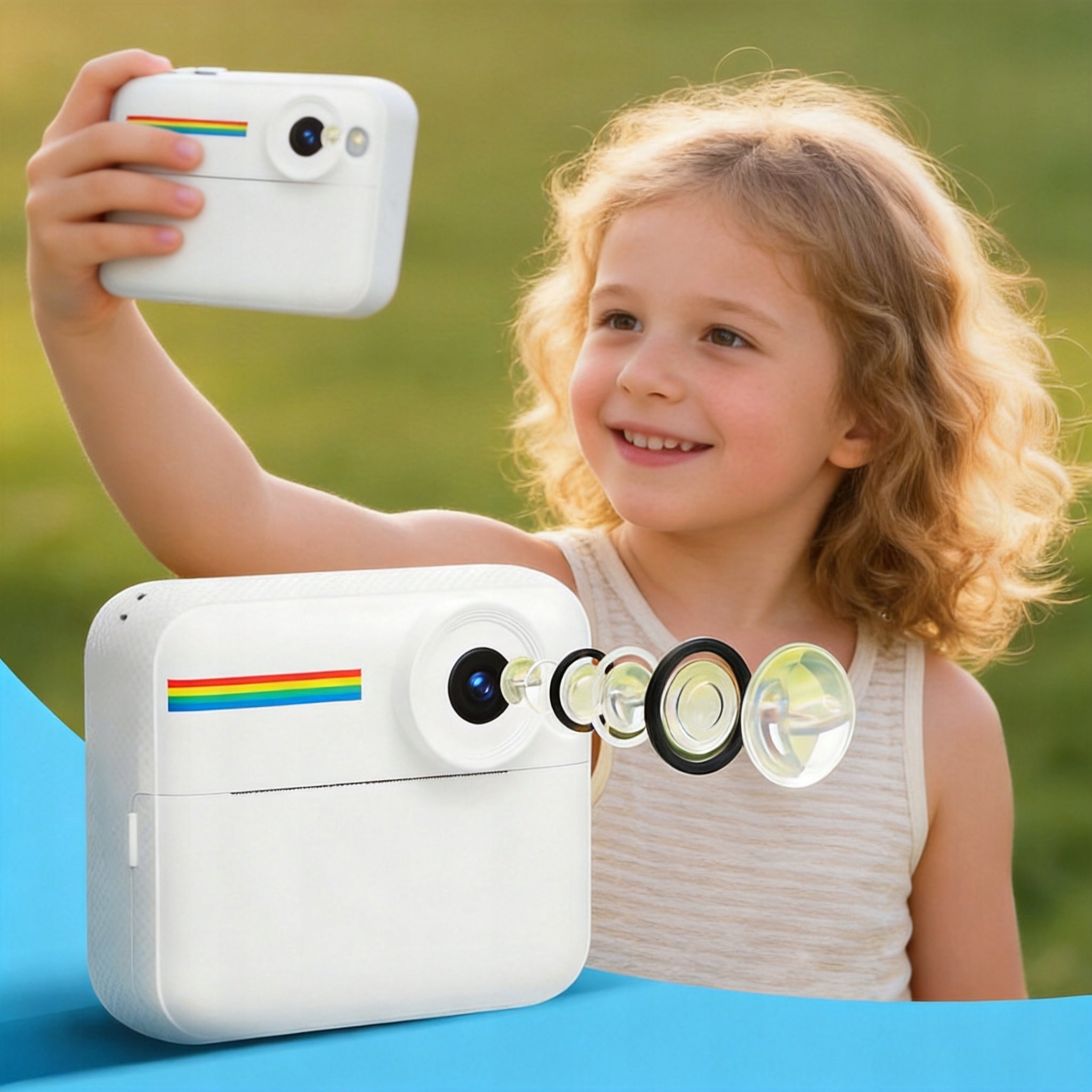 CHILDREN MINI THERMAL PRINTER POLAROID PHOTO 1080P 48MP + 3 ROLLS Brand no brand