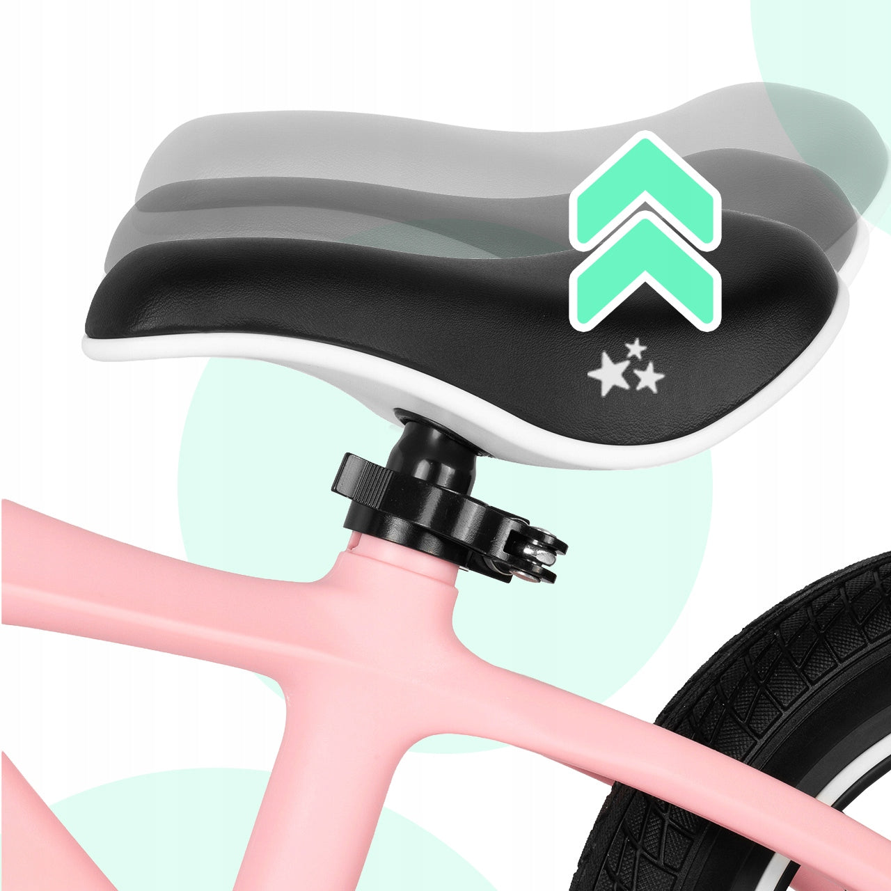 CHILDREN'S BALANCE BIKE FOR CHILDREN 2+ WHEELS 12" PU LIGHT 3,4KG NYLU PINK Frame other