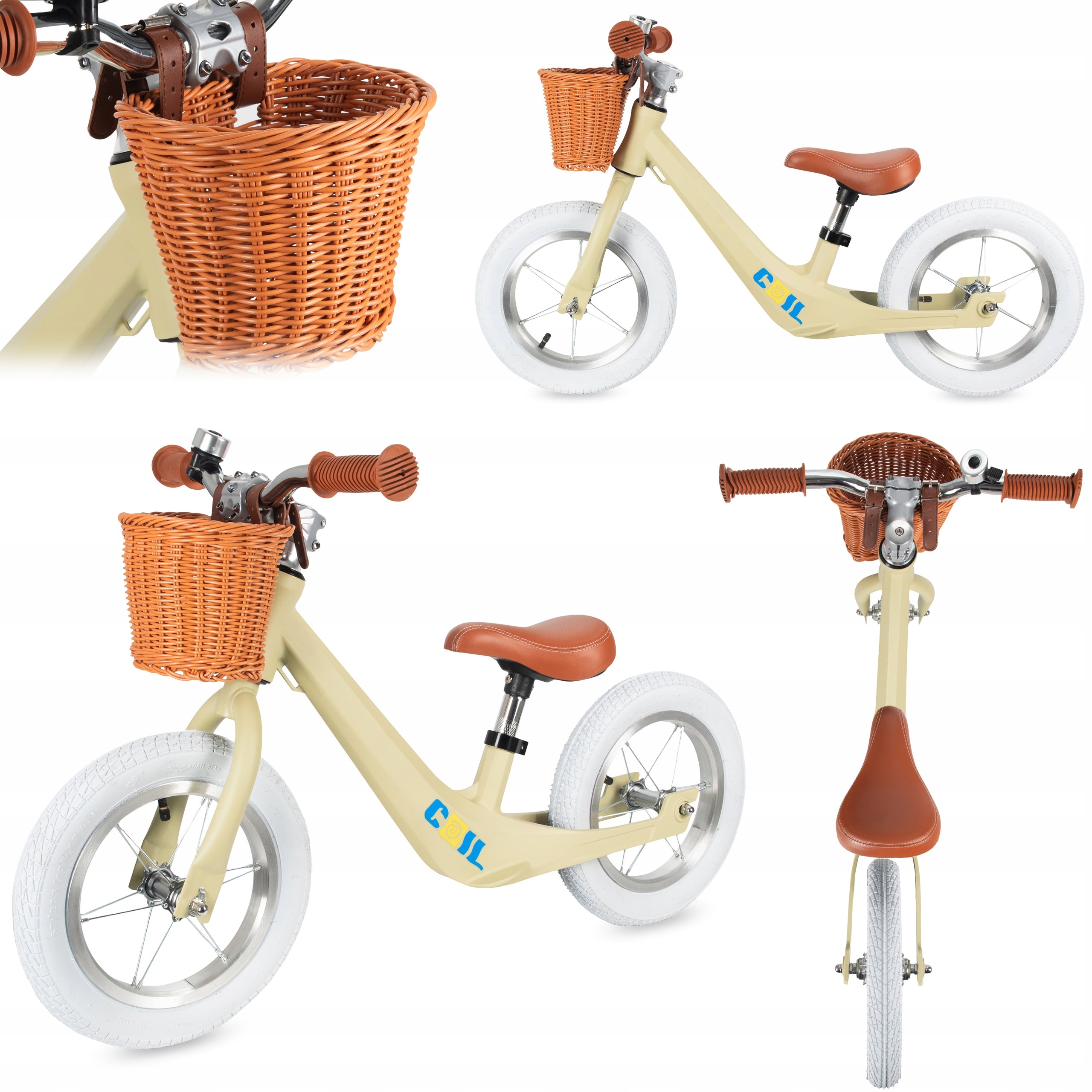 CHILDREN'S BALANCE BIKE LIGHT WHEELS 12" MAGNETIUM ADJUSTABLE COIL GREEN