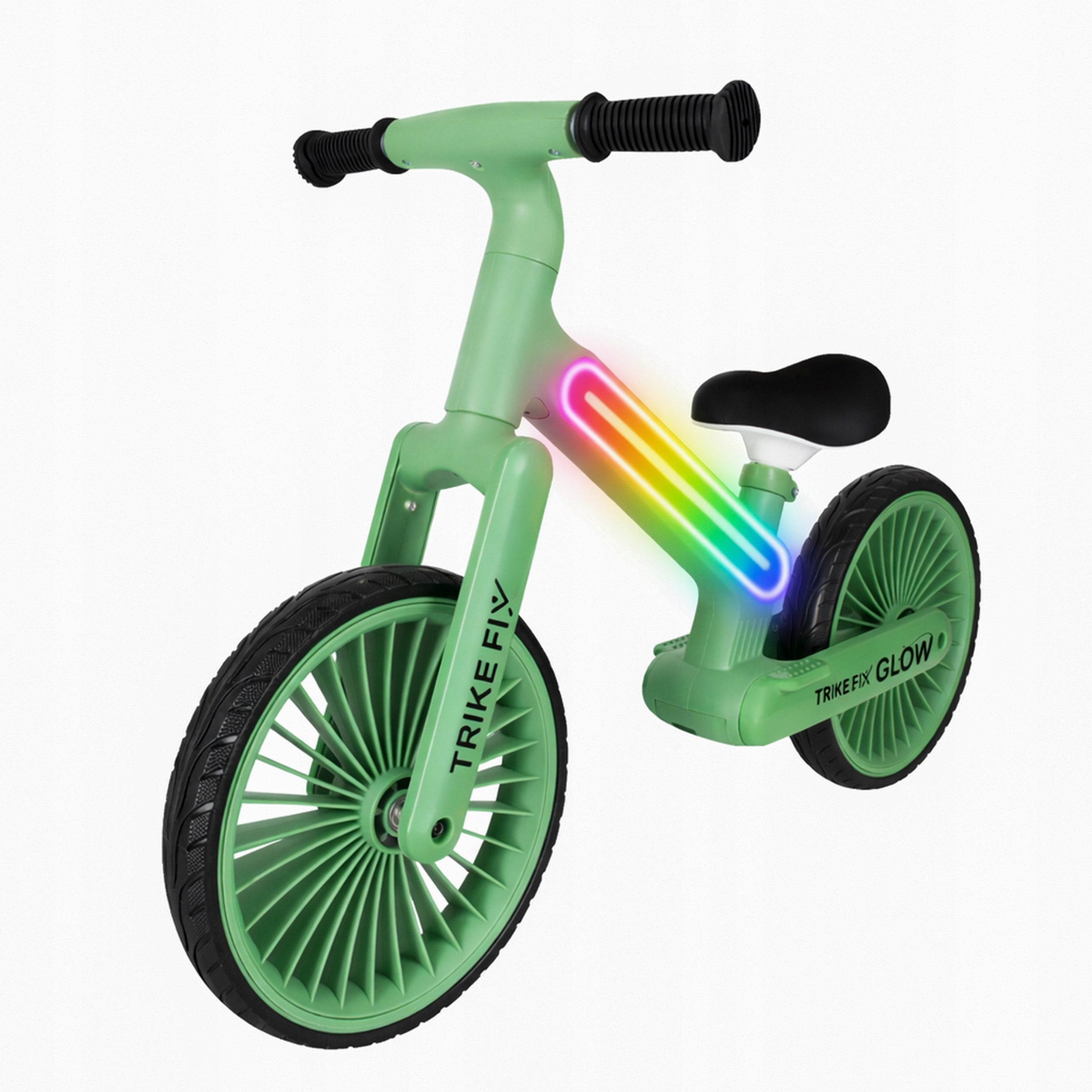 CHILDREN'S BALANCE BIKE TRIKE FIX GLOW LED GREEN LIGHTING FOR CHILDREN Color green