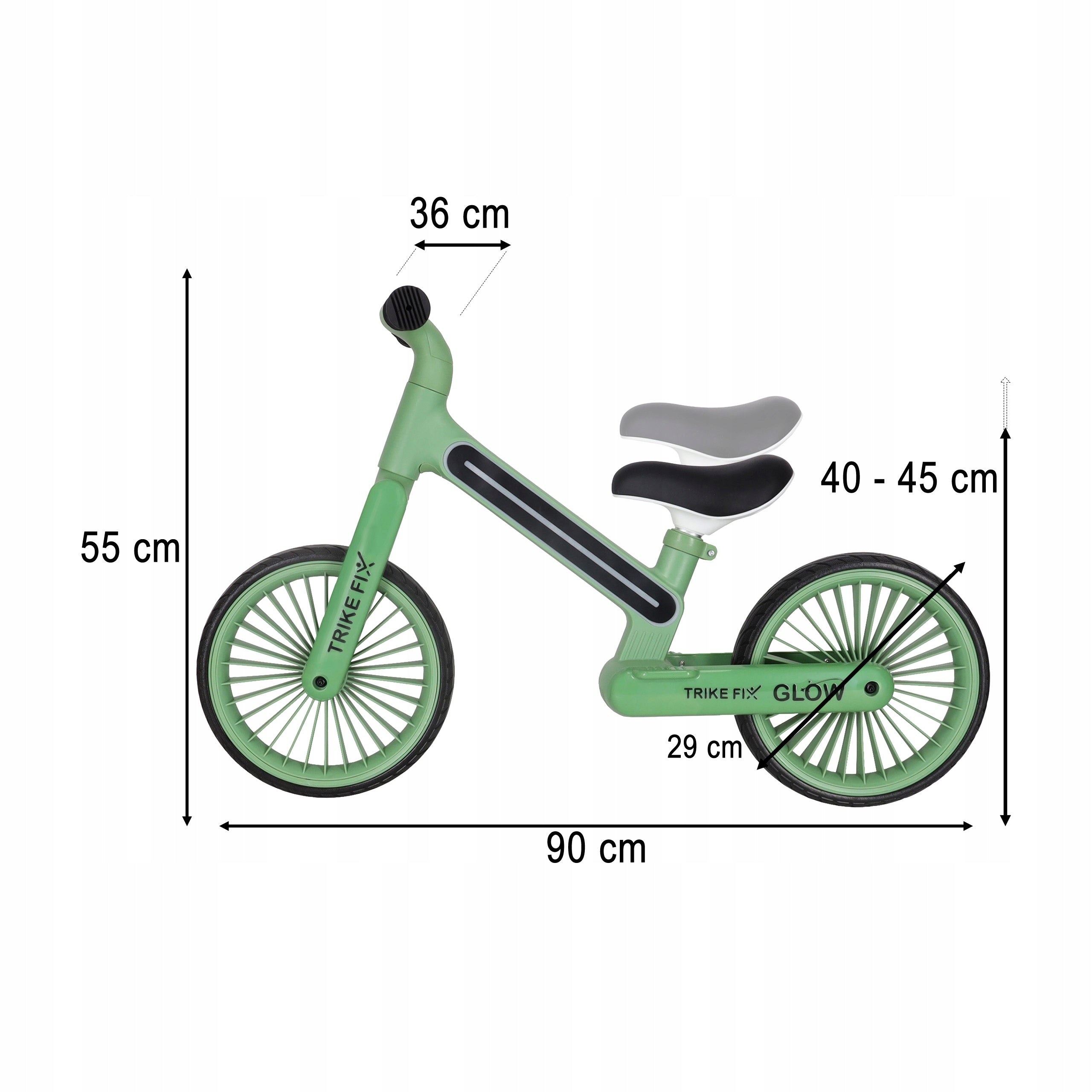 CHILDREN'S BALANCE BIKE TRIKE FIX GLOW LED GREEN LIGHTING FOR CHILDREN Frame other
