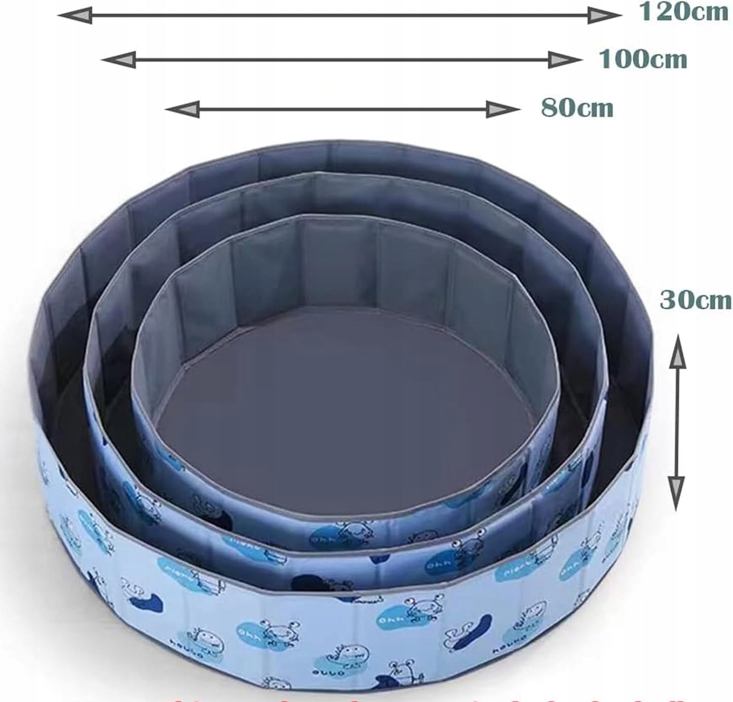 CHILDREN'S BALL POOL FOLDING FOR BATHING UNIVERSAL LARGE 80CM FUN Brand no brand