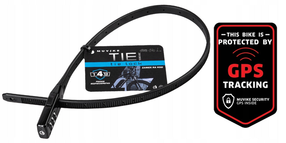 CHILDREN'S BICYCLE CLASP LIGHT ON CODE MUVIKE TIE 530/3C BLACK EAN (GTIN) 5901247308087