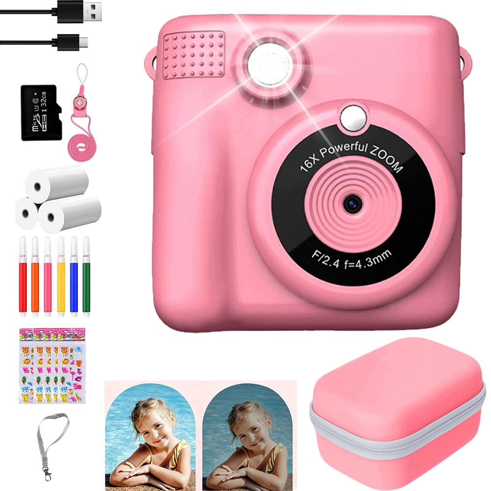 CHILDREN'S CAMERA 1080P HD + CARD 32GB SCREEN 2,4" BIRTHDAY GIFT
