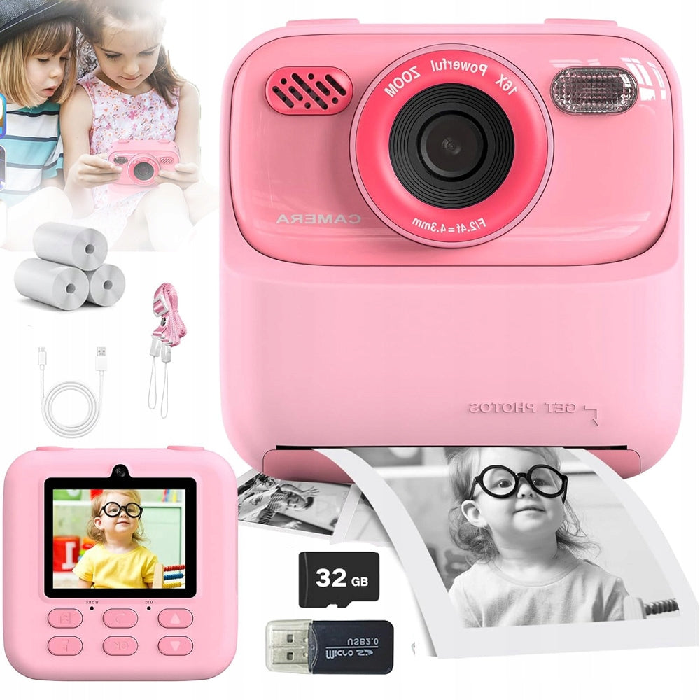 CHILDREN'S CAMERA DIGITAL INSTANT 32GB PERFECT GIFT