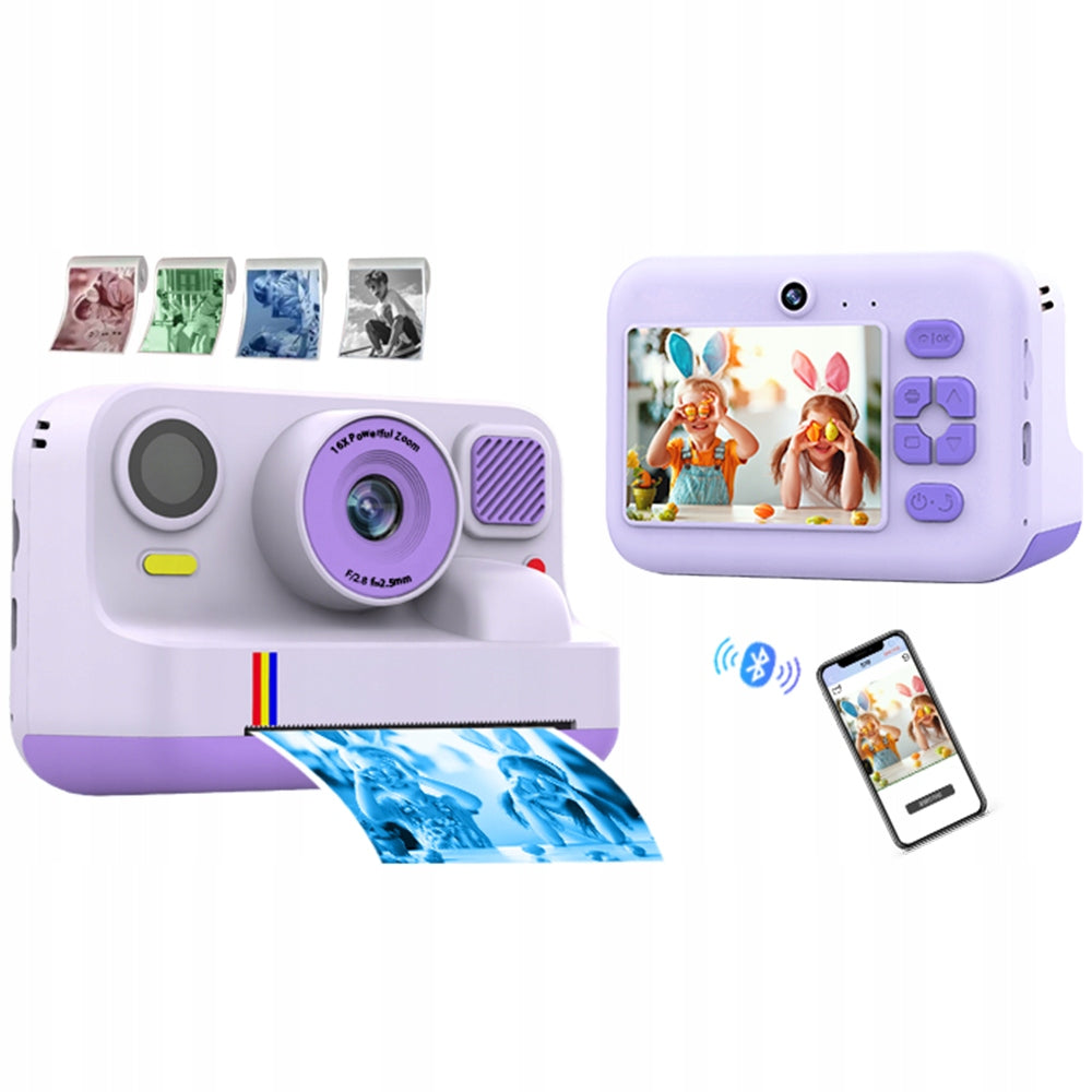 CHILDREN'S CAMERA DIGITAL INSTANT WITH PRINTER PURPLE Brand no brand