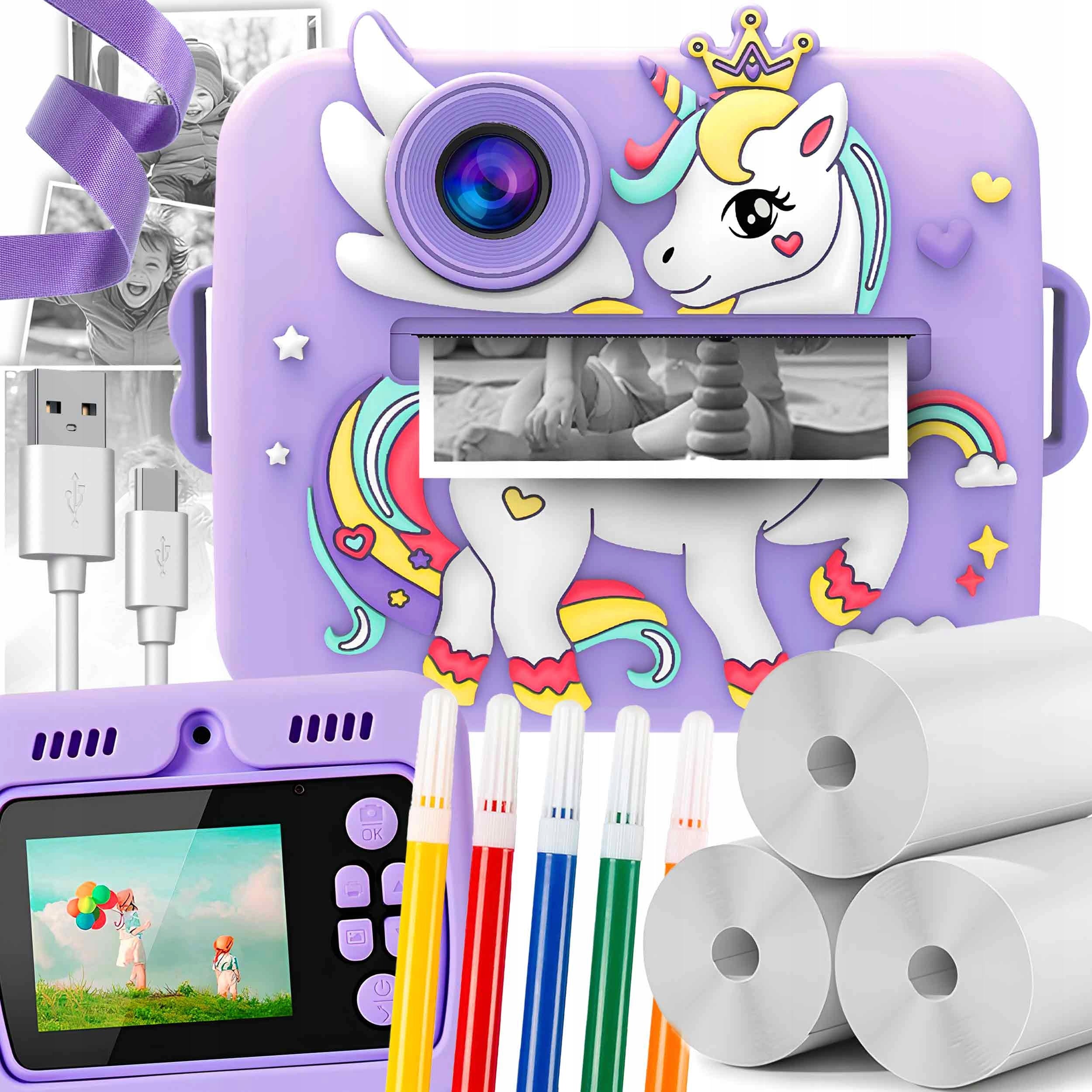 CHILDREN'S CAMERA WITH PRINTER INSTANT 32 GB Full HD 1920 × 1080 3+1 ROLLS