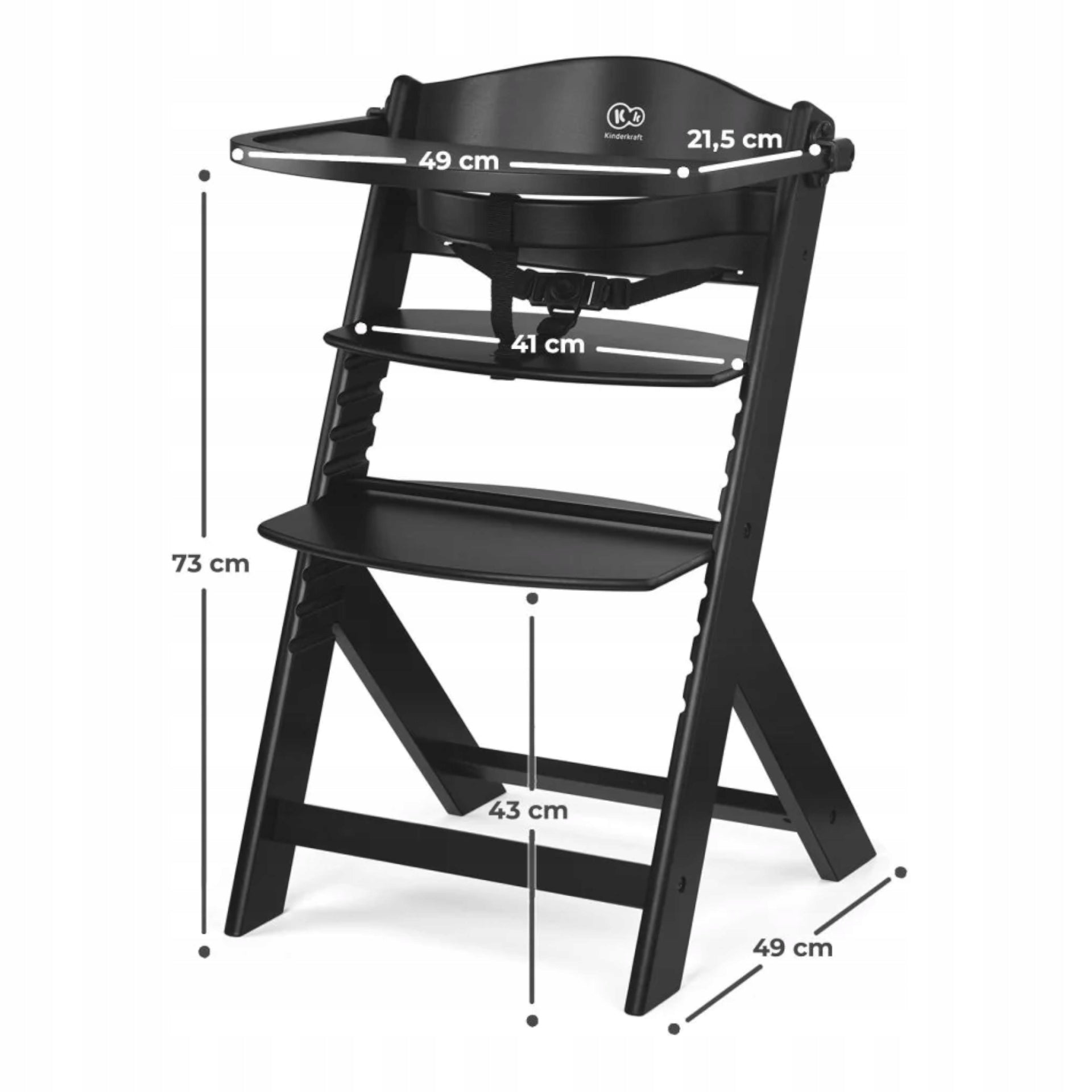 CHILDREN'S CHAIR FOR FEEDING HIGH CHAIR BLACK Manufacturer code 5907385902460