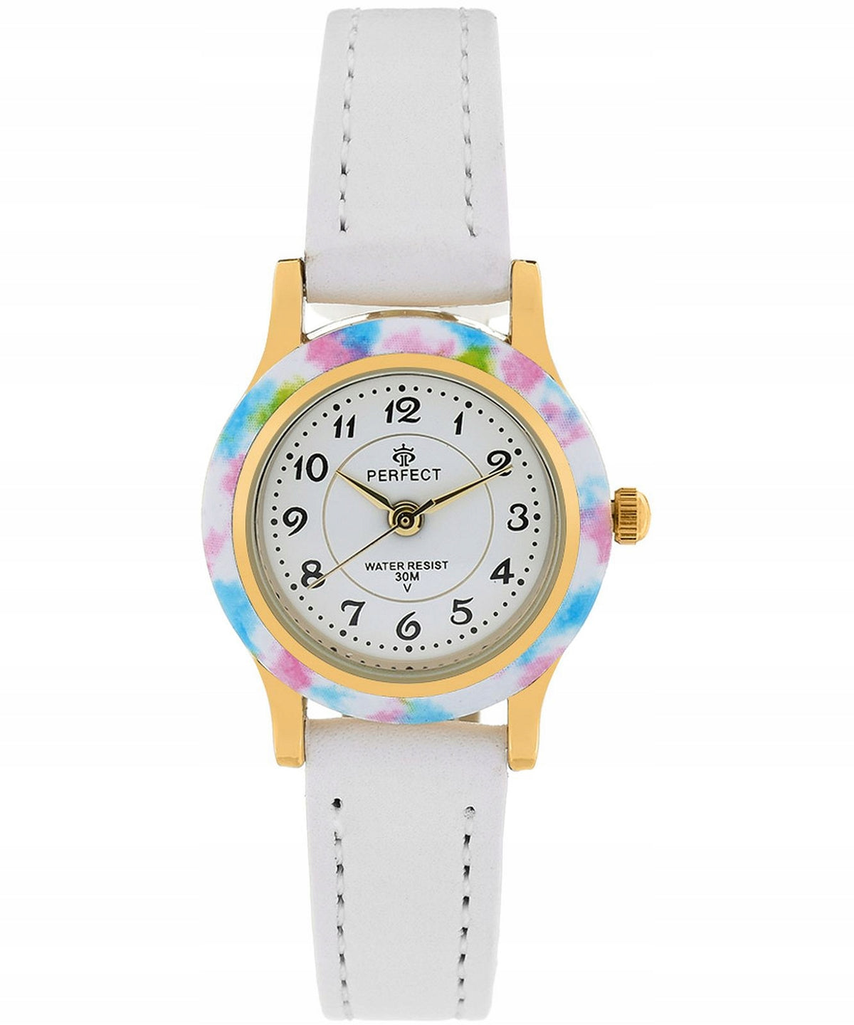 CHILDREN'S COMMUNION WATCH PERFECT LP195-06 - white/gold + BOX
