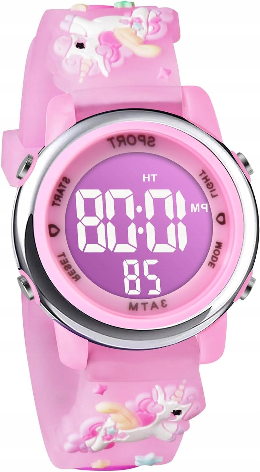 CHILDREN'S DIGITAL WATCH UNICORN LED 7 COLORS MULTIFUNCTIONAL