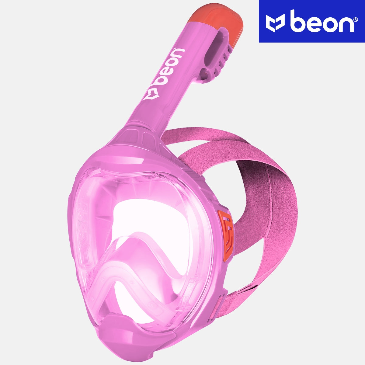 CHILDREN'S DIVING MASK FULL FACE FOR SWIMMING SKORKELING PINK Color pink