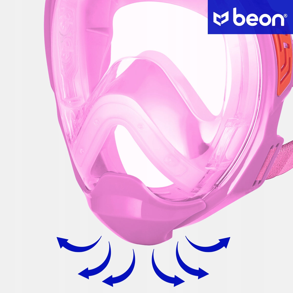 CHILDREN'S DIVING MASK FULL FACE FOR SWIMMING SKORKELING PINK Product weight with unit packaging 0.86 kg
