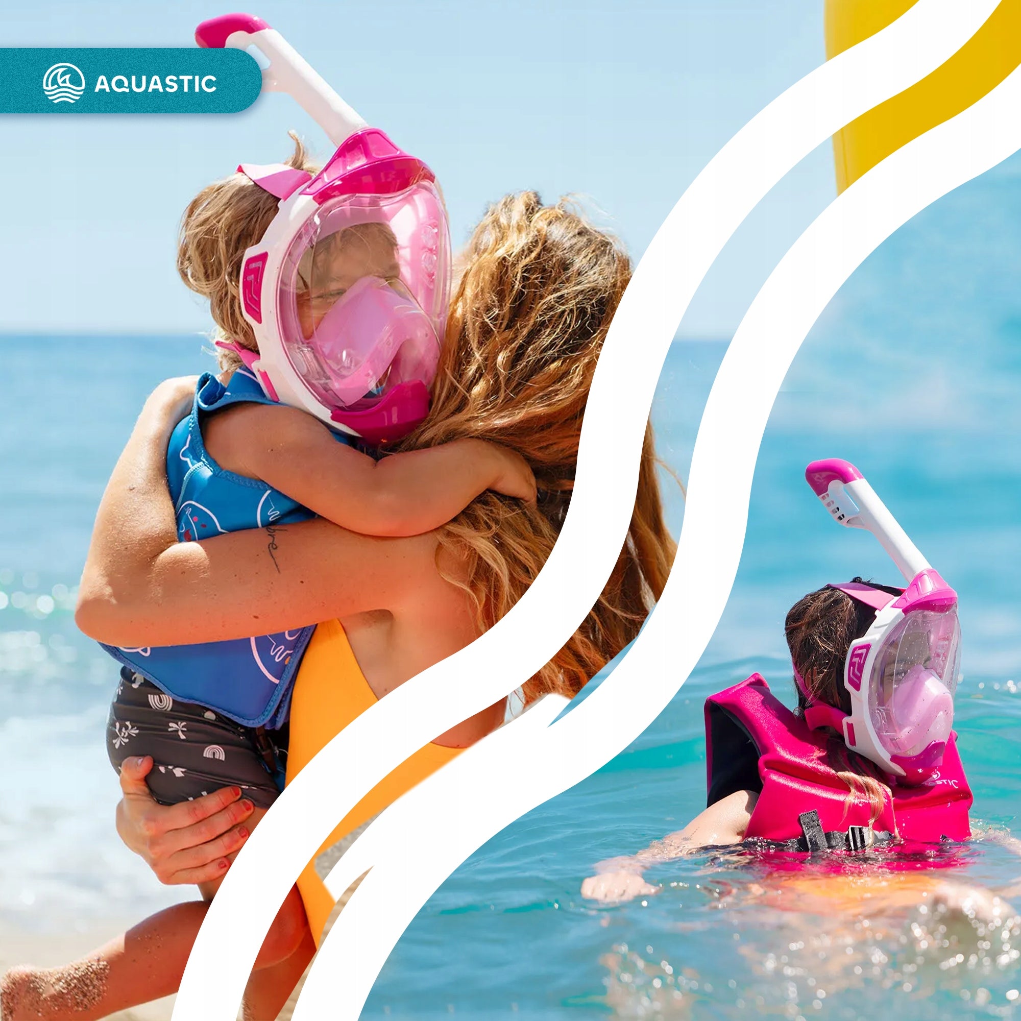 CHILDREN'S DIVING MASK SNORKELING AQUASTIC KAI XS WITH TUBE FOR CHILDREN EAN (GTIN) 5904823016581