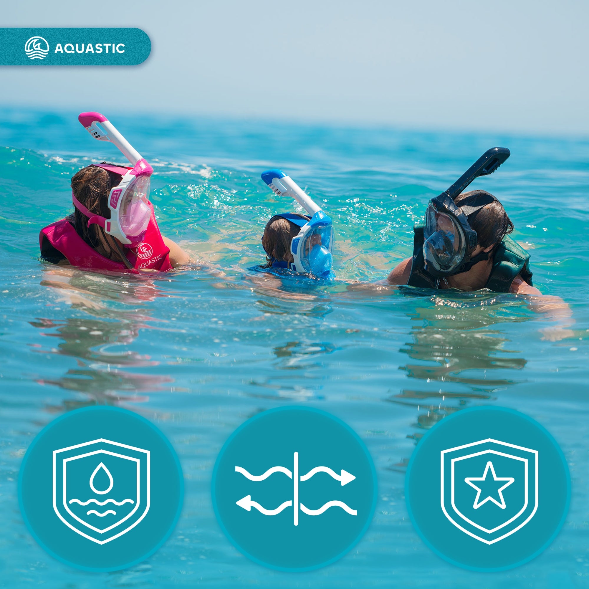 CHILDREN'S DIVING MASK SNORKELING AQUASTIC KAI XS WITH TUBE FOR CHILDREN Gender girl