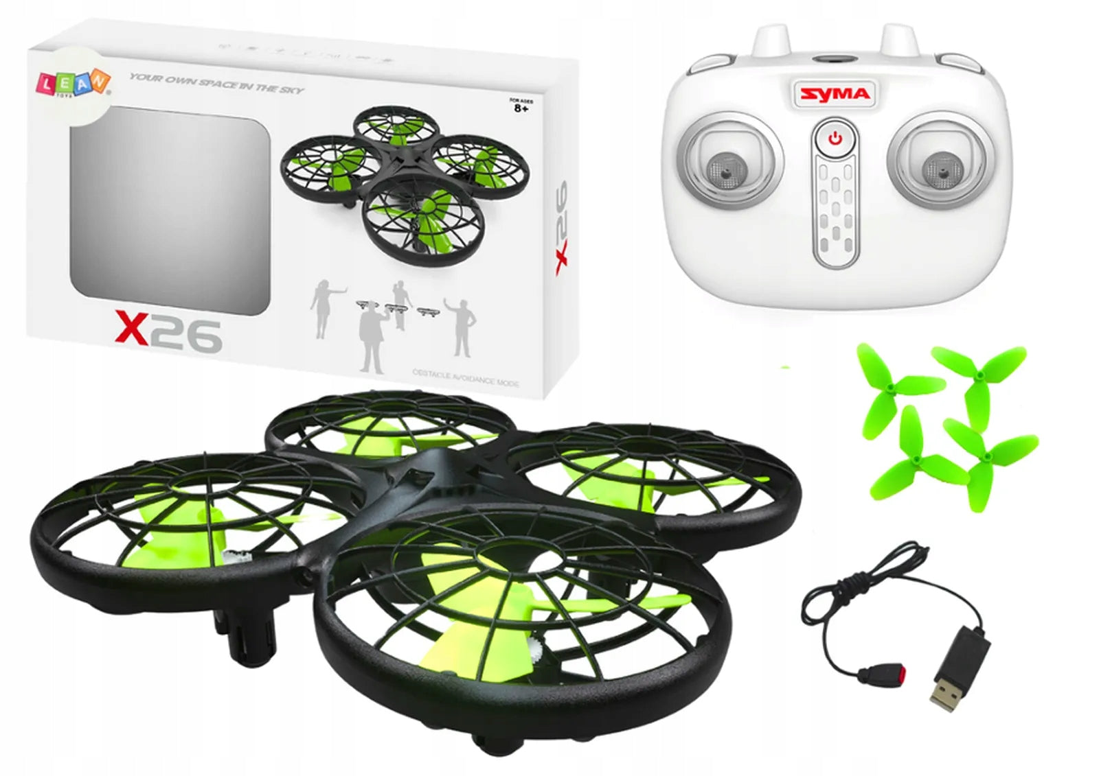 CHILDREN'S DRONE REMOTE CONTROLLED SMART SYMA X26 2.4GHz LED 3D MODE Packaging status original