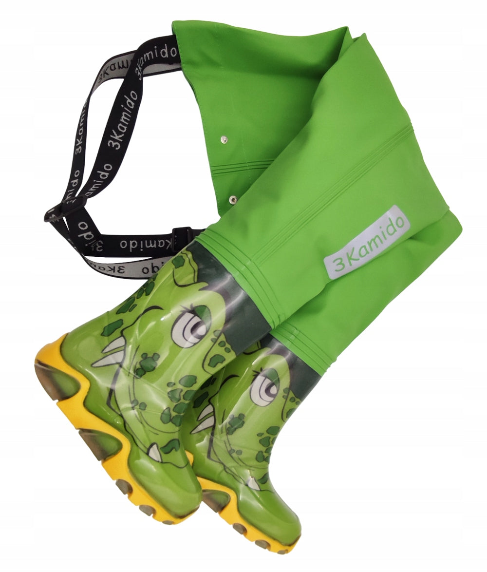 CHILDREN'S FISHING TROUSERS WATERPROOF STRONG CROCODILES 3KAMIDO 34/35 Packaging status original