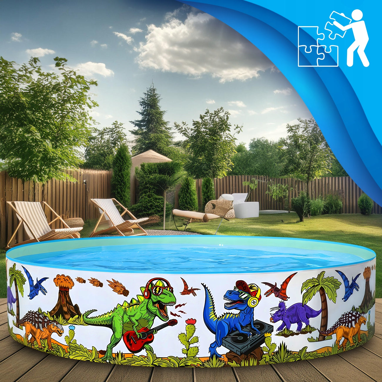 CHILDREN'S GARDEN EXPANSION POOL BESTWAY FOR CHILDREN LARGE ROUND 183X38CM Packaging status original